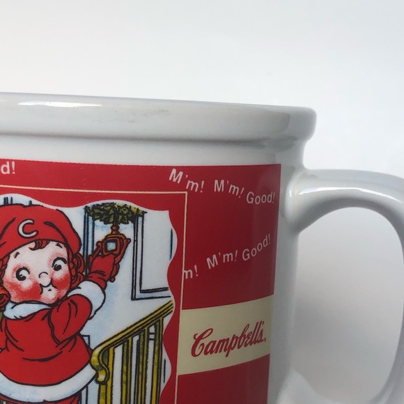 Campbell's Soup 1998 Kids Fall Winter Vintage Ceramic Soup Mug Cup EUC - Picture 7 of 11